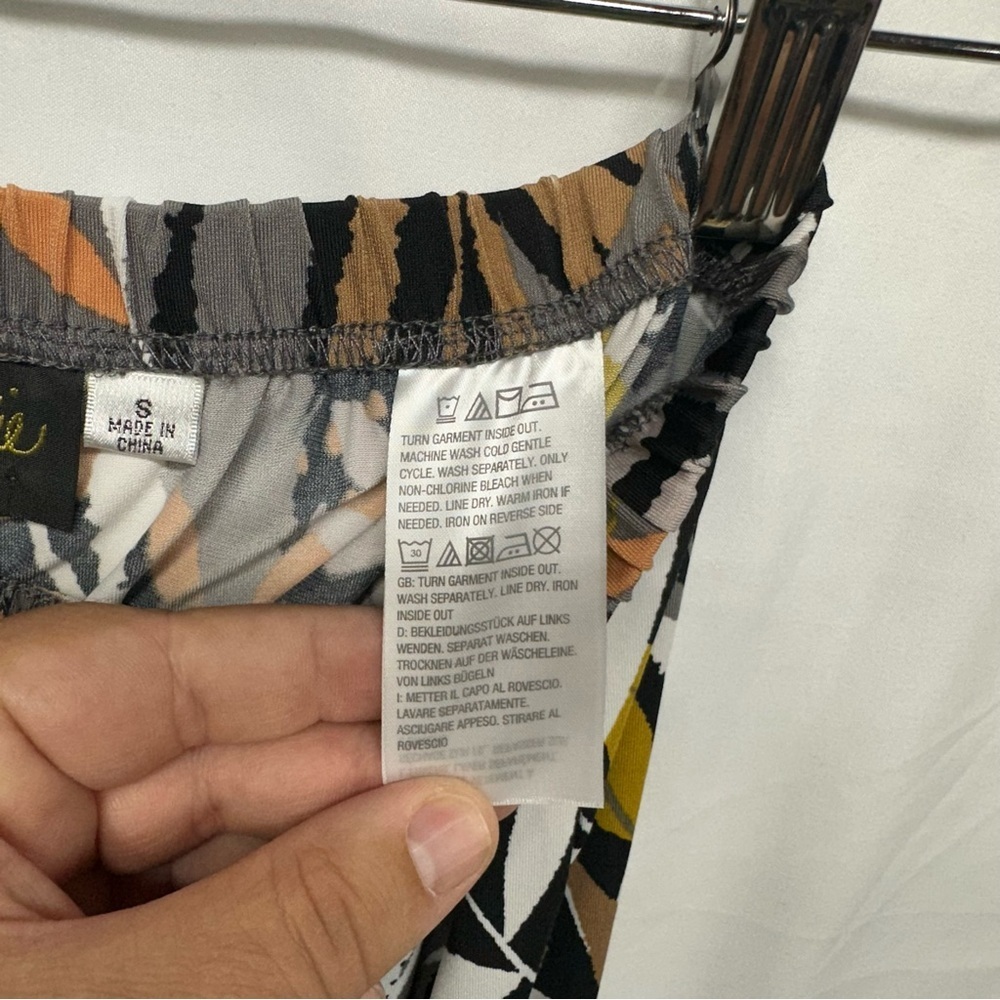 Bob Mackie Wide Leg Pants Women’s Small Abstract Print Pull On Size Small - Picture 4 of 9